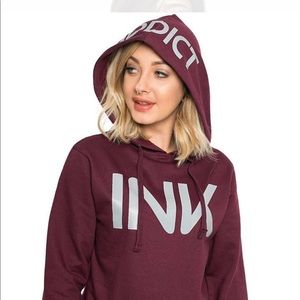 Plum with Gray, InK Addict Hoodie